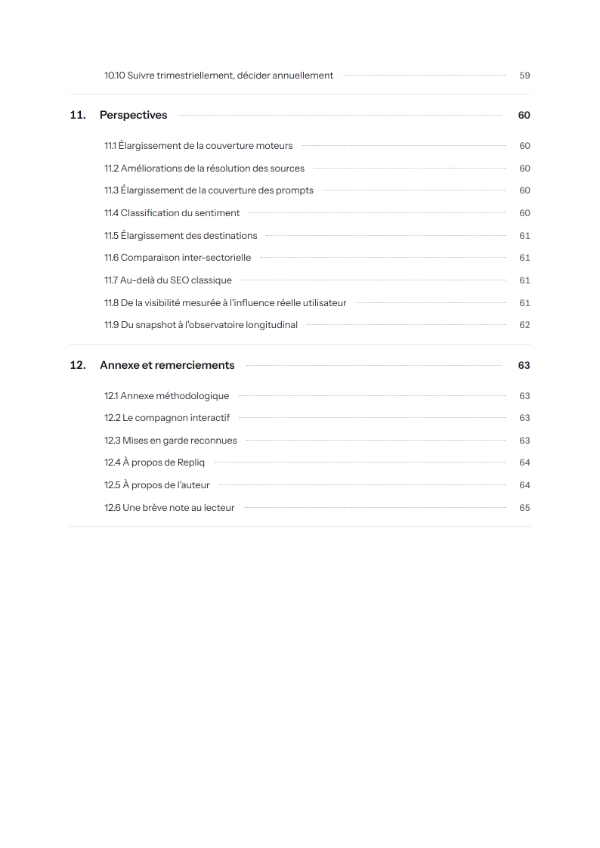 Table of contents